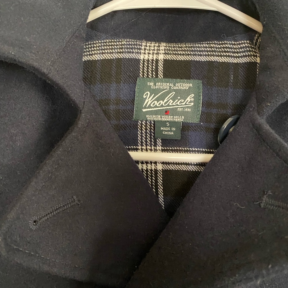 NWOT Woolrich Boys Classic Navy Peacoat - Picture 7 of 7
